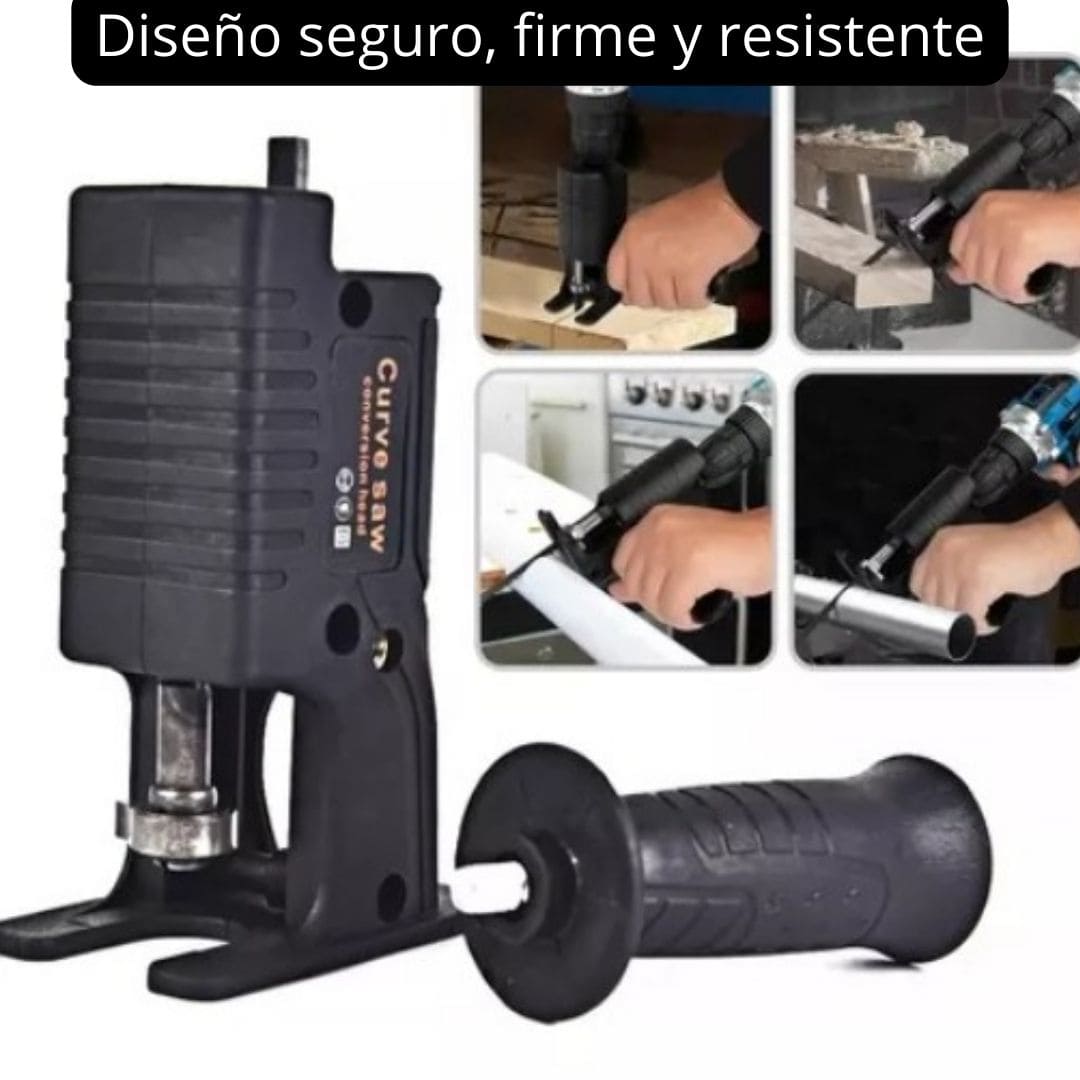 Herramienta de carpintería Sierra Taladro 2 en 1 con 3 sierras gratis envío rápido pago contraentrega