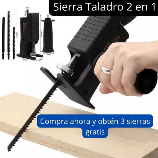 Sierra Taladro 2 en 1 adaptador convierte cualquier taladro en sierra eléctrica para cortar madera metal y plástico en Colombia.

